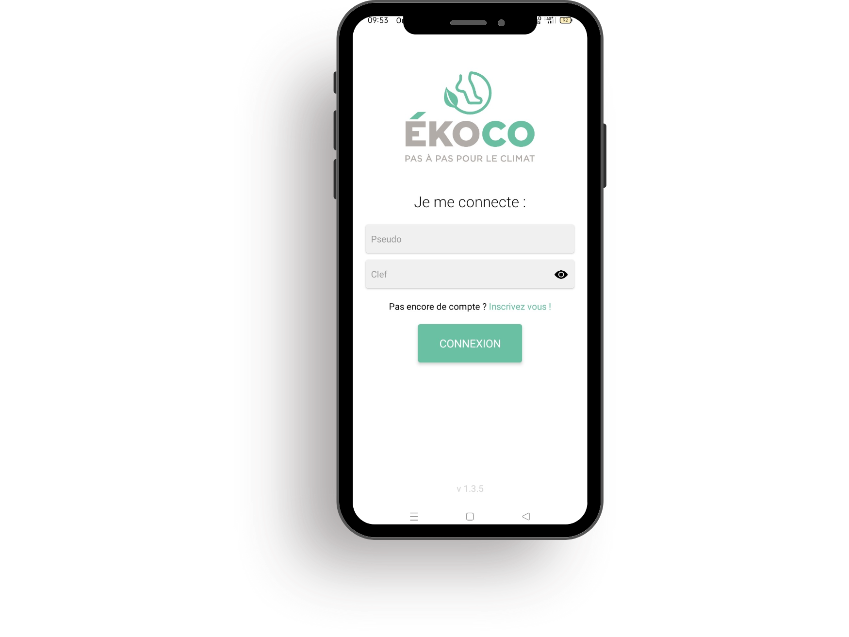 Écran application Ekoco